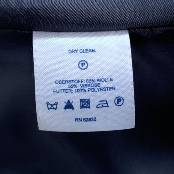 Lands End Wool School Boy Blazer Jacket Gray Metal Crest Buttons Lined Womens 8 - Picture 9 of 9